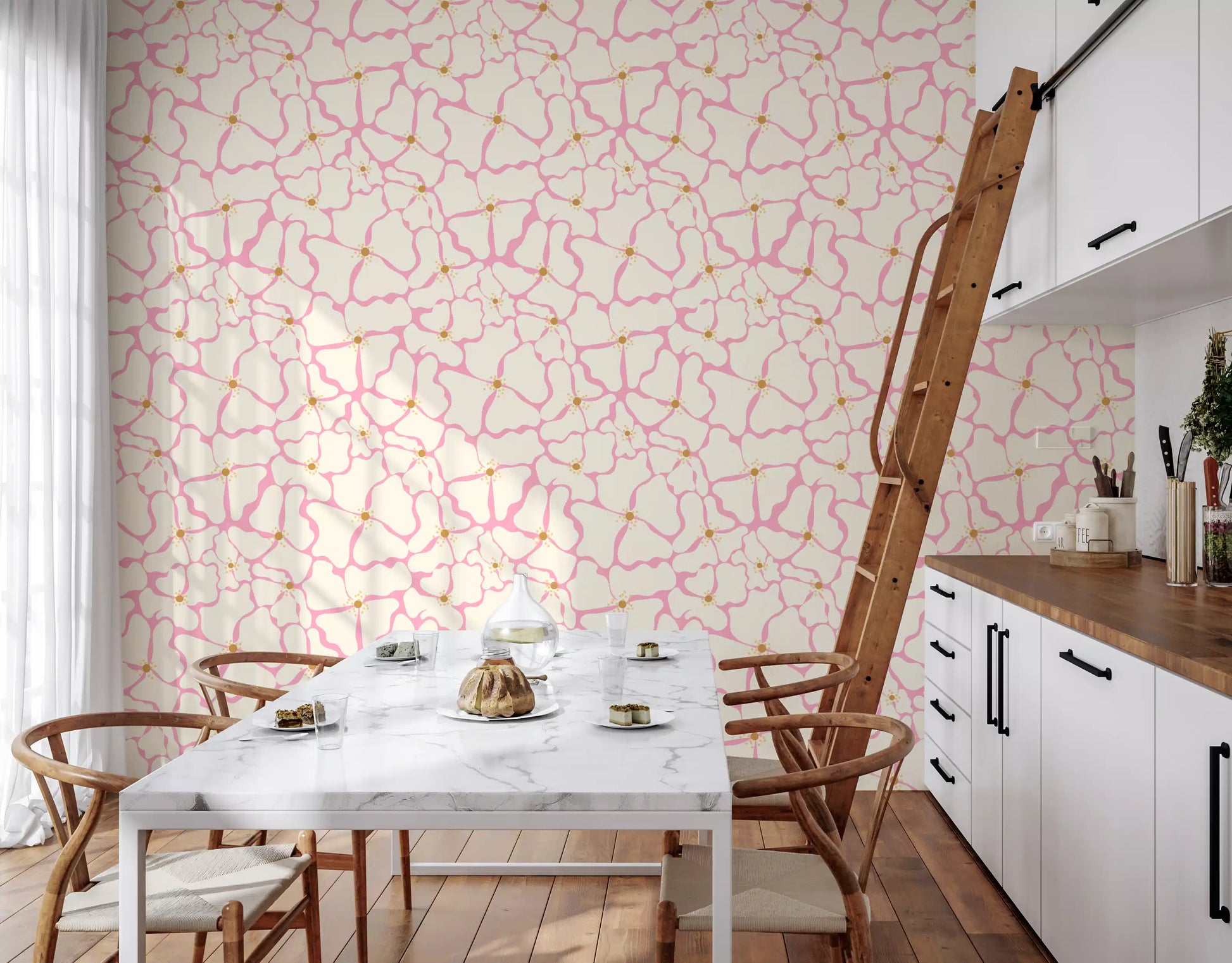 Blush Petal Flow Wallpaper⁠