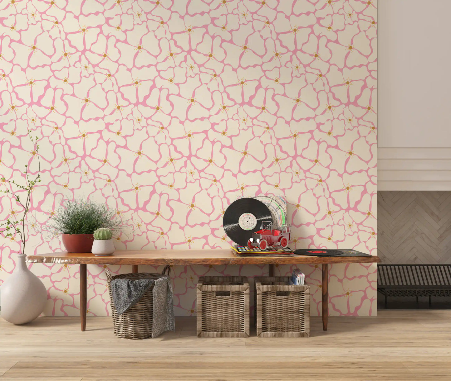 Blush Petal Flow Wallpaper⁠