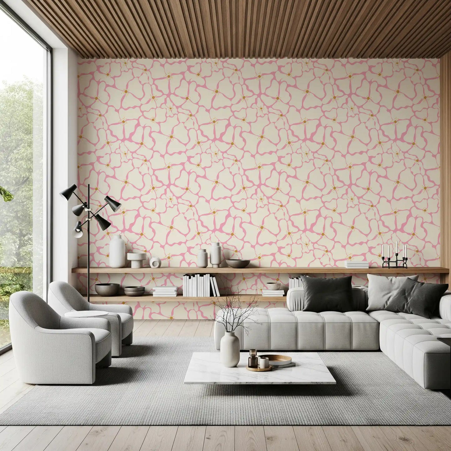 Blush Petal Flow Wallpaper⁠
