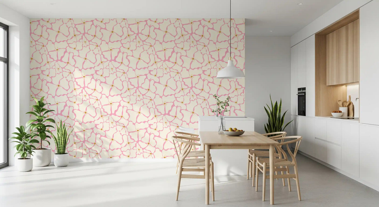 Blush Petal Flow Wallpaper⁠