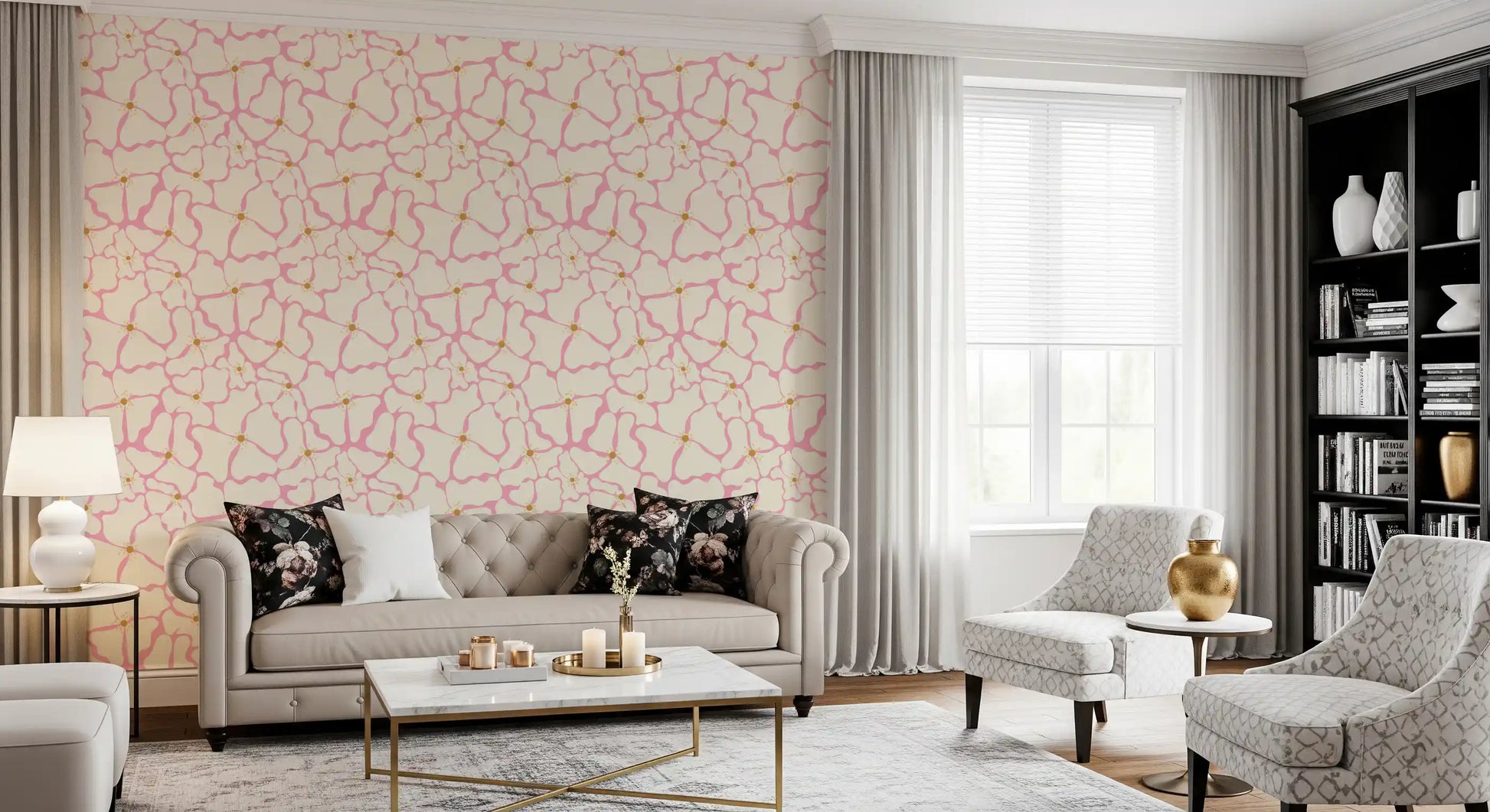 Blush Petal Flow Wallpaper⁠
