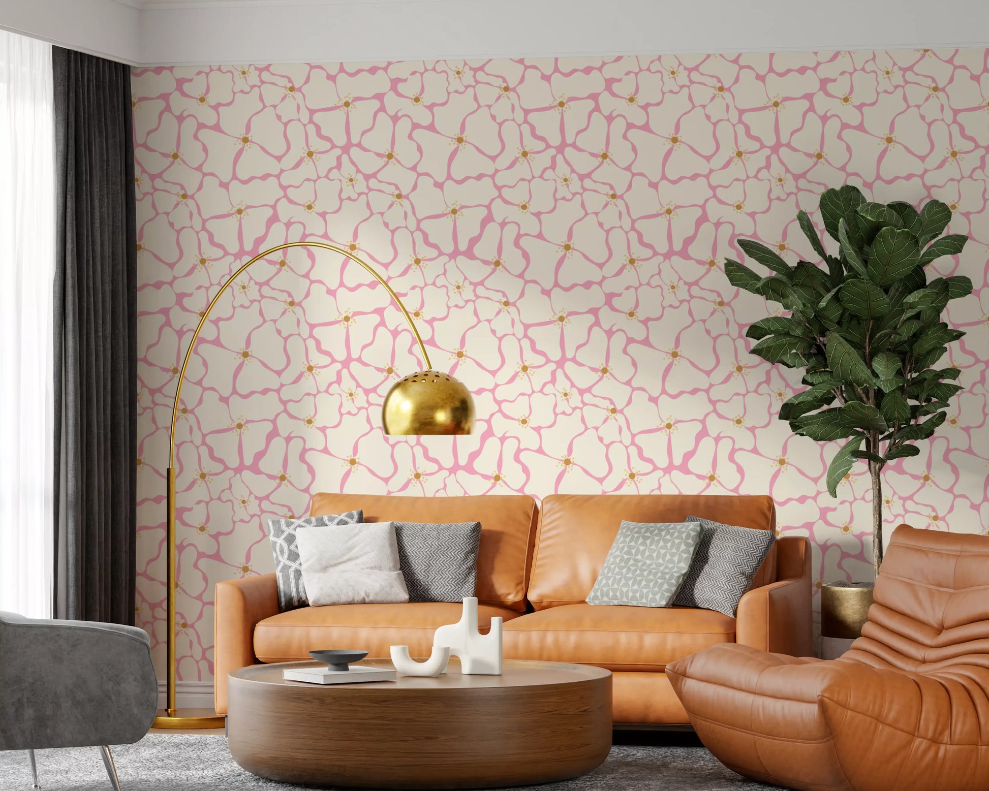Blush Petal Flow Wallpaper⁠