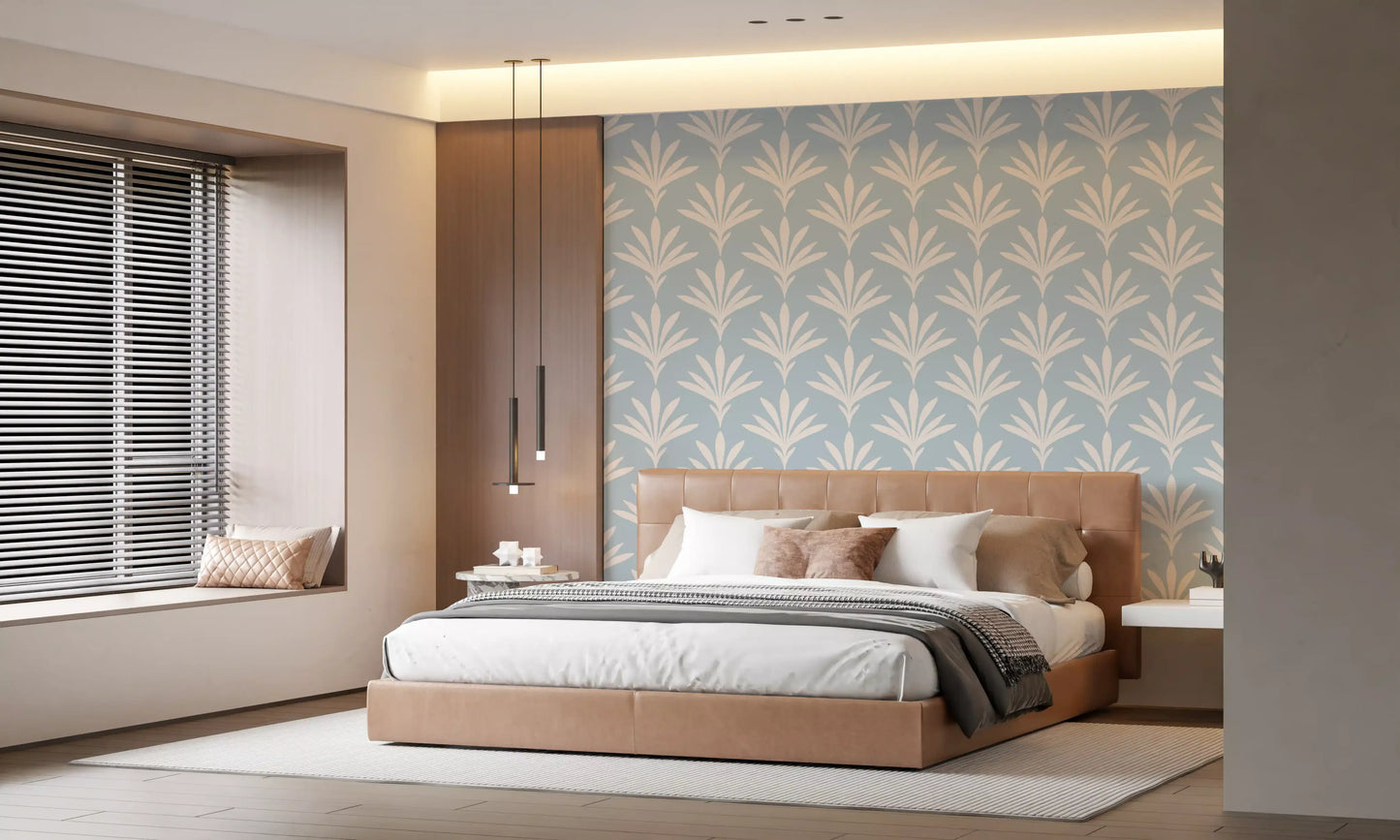 Abstract Fan Leaf Pattern Wallpaper⁠