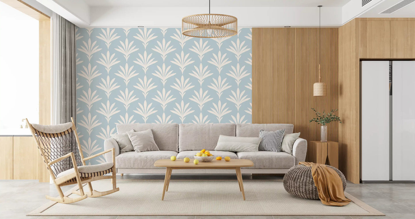 Abstract Fan Leaf Pattern Wallpaper⁠