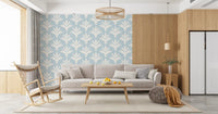 Abstract Fan Leaf Pattern Wallpaper⁠