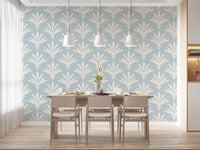 Abstract Fan Leaf Pattern Wallpaper⁠
