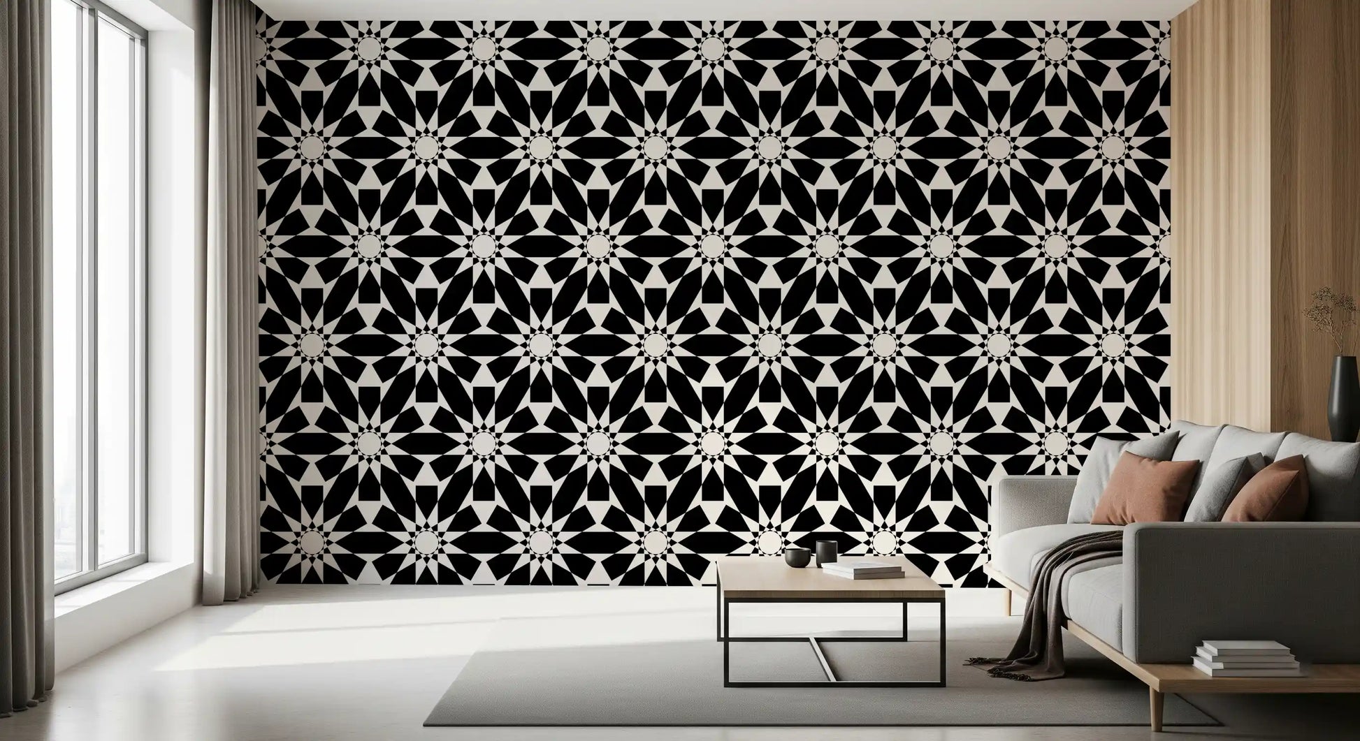 Minimalist Star Tile Wallpaper Pattern Wallpaper⁠