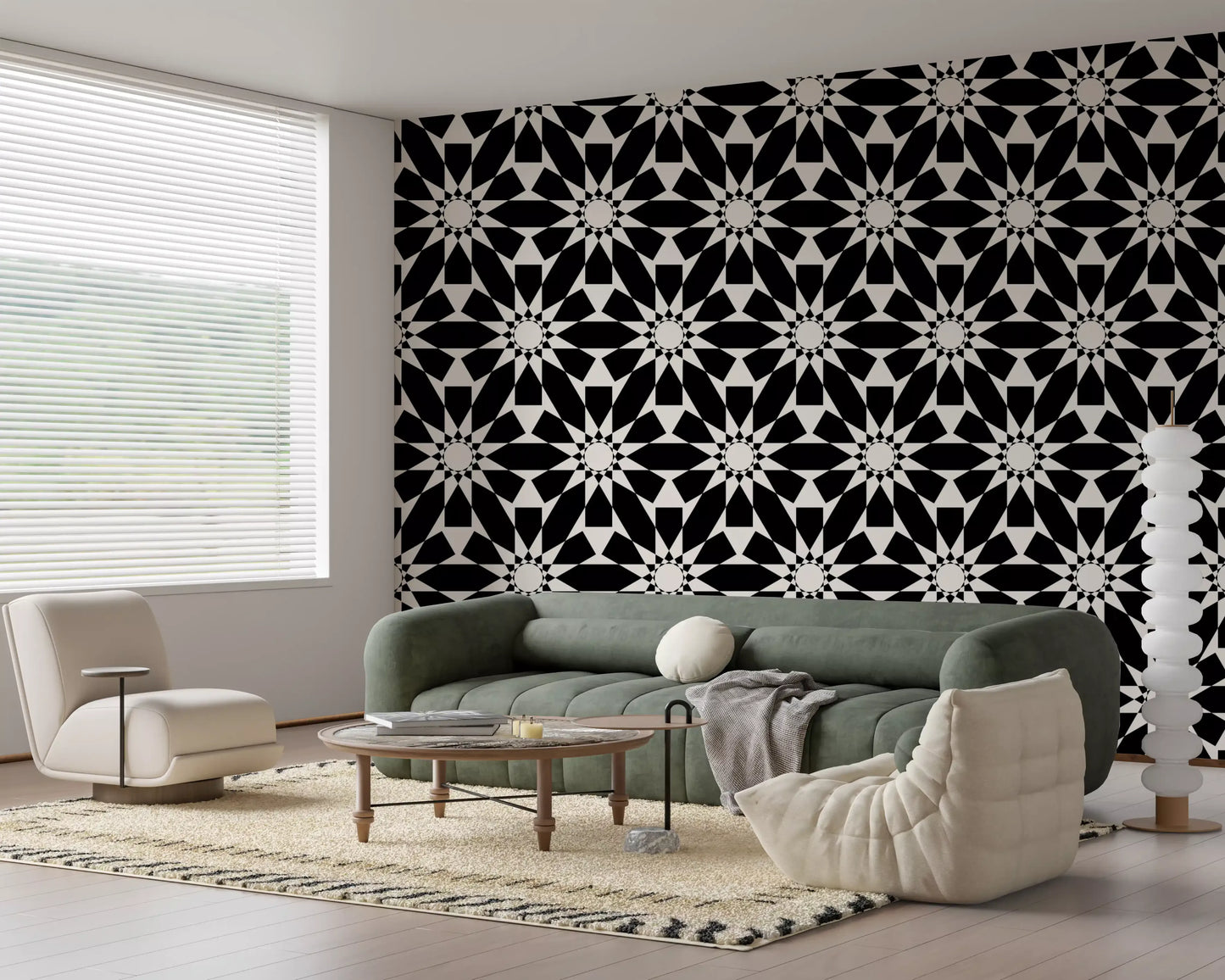 Minimalist Star Tile Wallpaper Pattern Wallpaper⁠