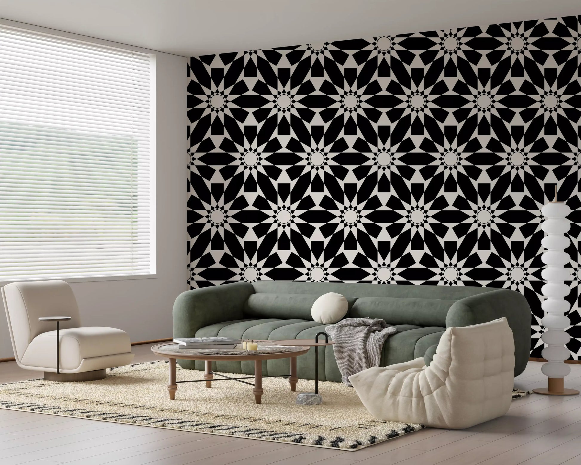 Minimalist Star Tile Wallpaper Pattern Wallpaper⁠