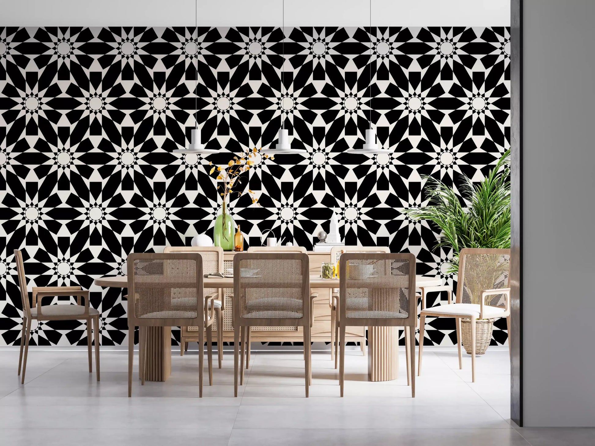 Minimalist Star Tile Wallpaper Pattern Wallpaper⁠