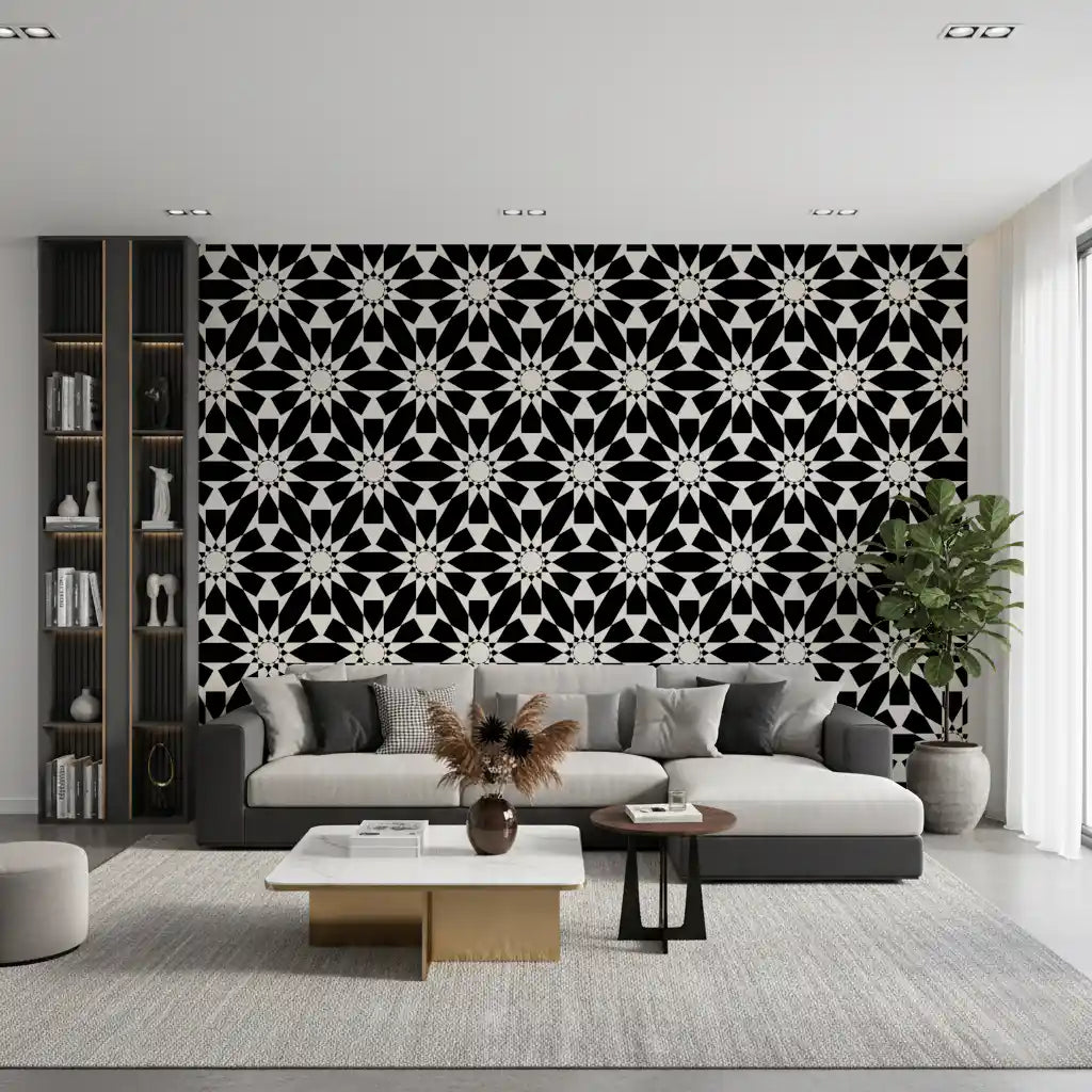 Minimalist Star Tile Wallpaper Pattern Wallpaper⁠