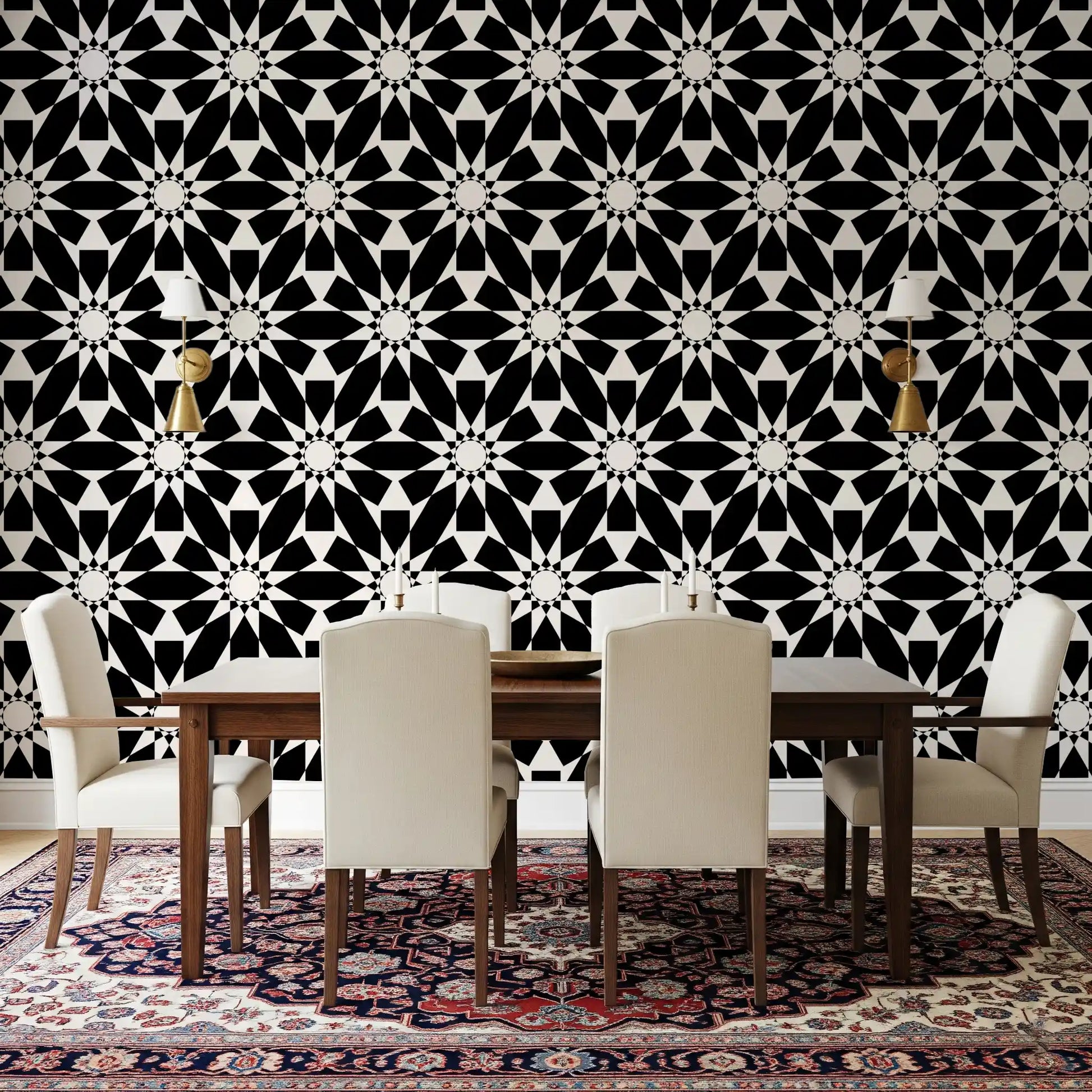Minimalist Star Tile Wallpaper Pattern Wallpaper⁠
