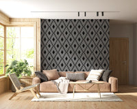 Monochromatic Geometric Diamond Lattice Wallpaper⁠
