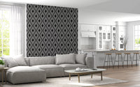Monochromatic Geometric Diamond Lattice Wallpaper⁠
