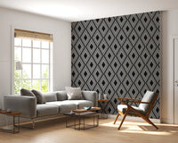 Monochromatic Geometric Diamond Lattice Wallpaper⁠