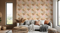 Soft Earthy Petal Mosaic Wallpaper⁠