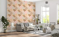 Soft Earthy Petal Mosaic Wallpaper⁠