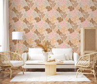 Soft Earthy Petal Mosaic Wallpaper⁠