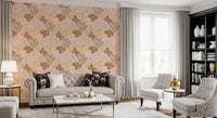 Soft Earthy Petal Mosaic Wallpaper⁠