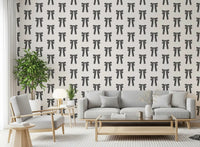 Charming Hand-Drawn Bow Repeat Pattern Wallpaper⁠