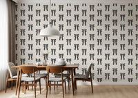 Charming Hand-Drawn Bow Repeat Pattern Wallpaper⁠