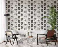 Charming Hand-Drawn Bow Repeat Pattern Wallpaper⁠