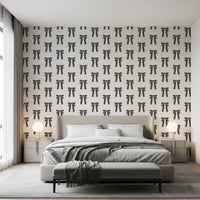 Charming Hand-Drawn Bow Repeat Pattern Wallpaper⁠