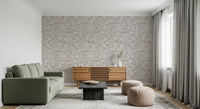 Serene Linear Foliage in Taupe Wallpaper⁠