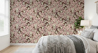 Soft Pink Garden Foliage Wallpaper⁠