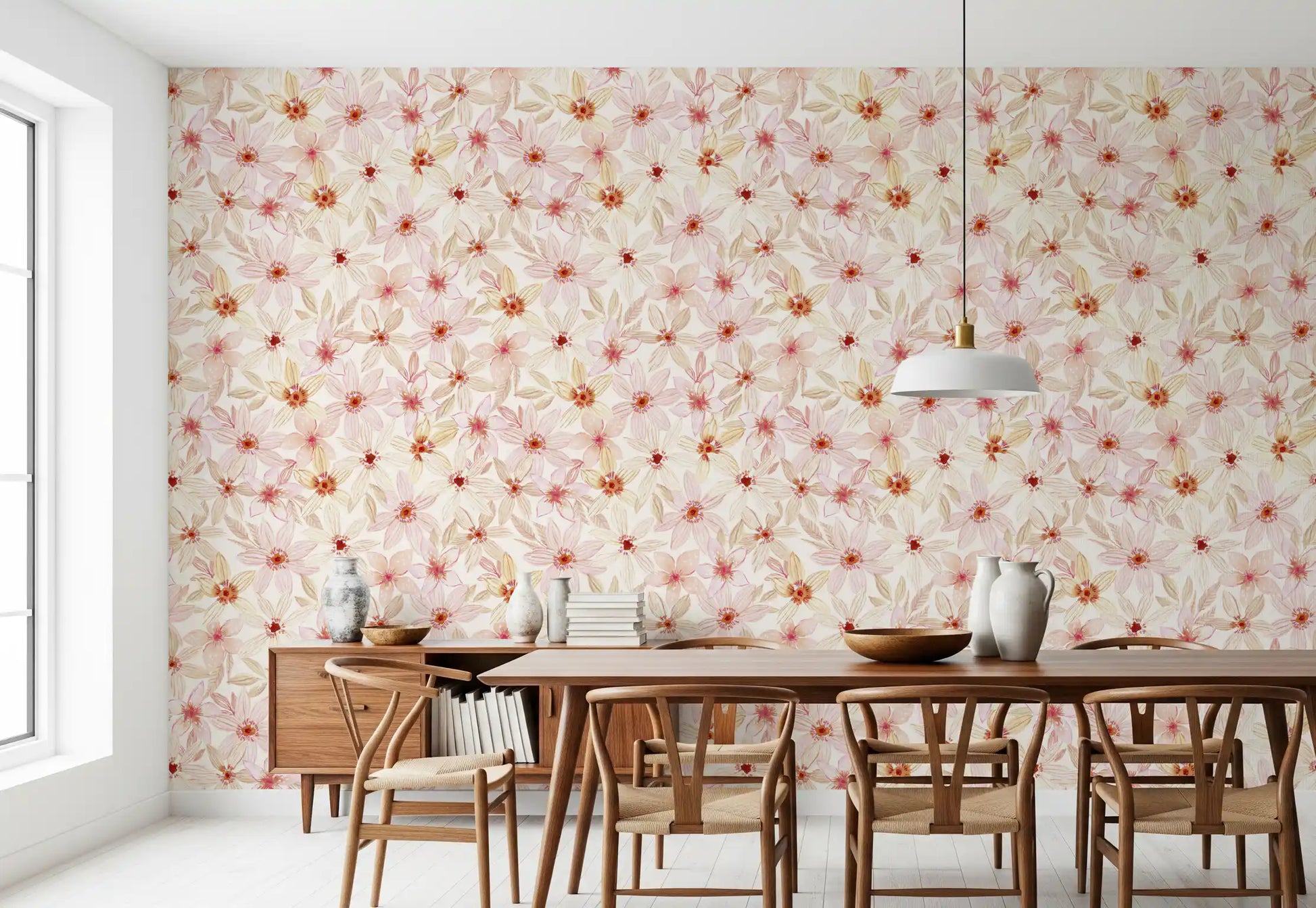 Soft Watercolor Meadow Bloom Wallpaper⁠