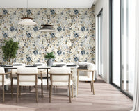 Neutral Watercolor Blooms Wallpaper⁠