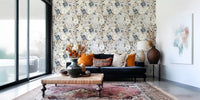 Neutral Watercolor Blooms Wallpaper⁠