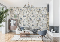 Neutral Watercolor Blooms Wallpaper⁠