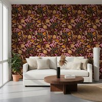 Vintage Botanical Twilight Wallpaper⁠