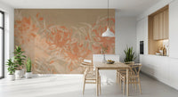 Minimalist Painted Chrysanthemum Mural Wall Mural