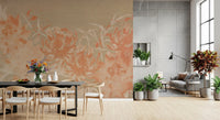 Minimalist Painted Chrysanthemum Mural Wall Mural
