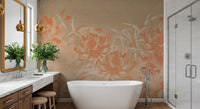 Minimalist Painted Chrysanthemum Mural Wall Mural