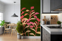 Painterly Spring Bloom Motif Wall Mural
