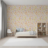 Joyful Crayon Sketch Pattern Wallpaper⁠