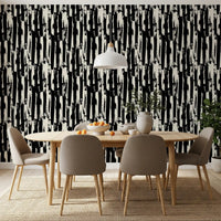Minimalist Vertical Painterly Line Art Wallpaper⁠