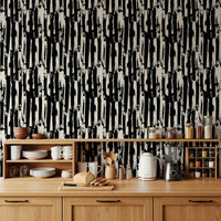 Minimalist Vertical Painterly Line Art Wallpaper⁠