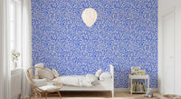 Vibrant Cobalt Swirl Pattern Wallpaper⁠