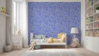 Vibrant Cobalt Swirl Pattern Wallpaper⁠