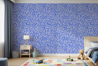 Vibrant Cobalt Swirl Pattern Wallpaper⁠