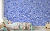 Vibrant Cobalt Swirl Pattern Wallpaper⁠