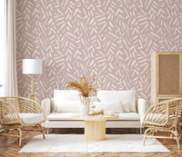 Abstract Cream and Blush Brushstrokes Wallpaper⁠
