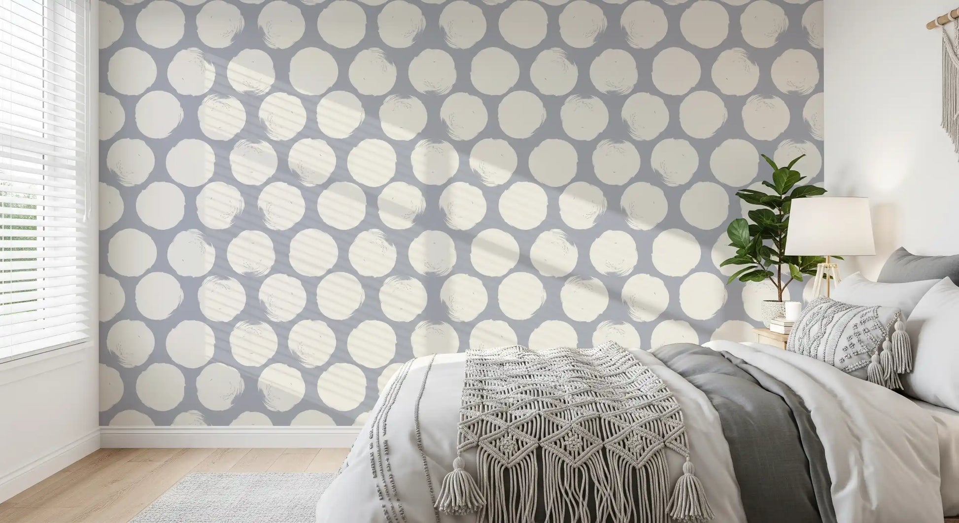 Minimalist Soft Dot Motif Wallpaper⁠