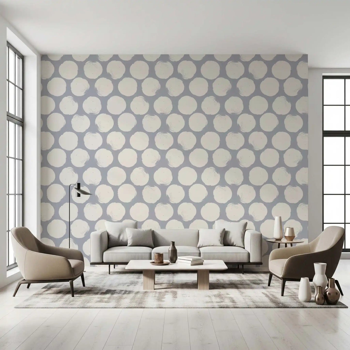 Minimalist Soft Dot Motif Wallpaper⁠