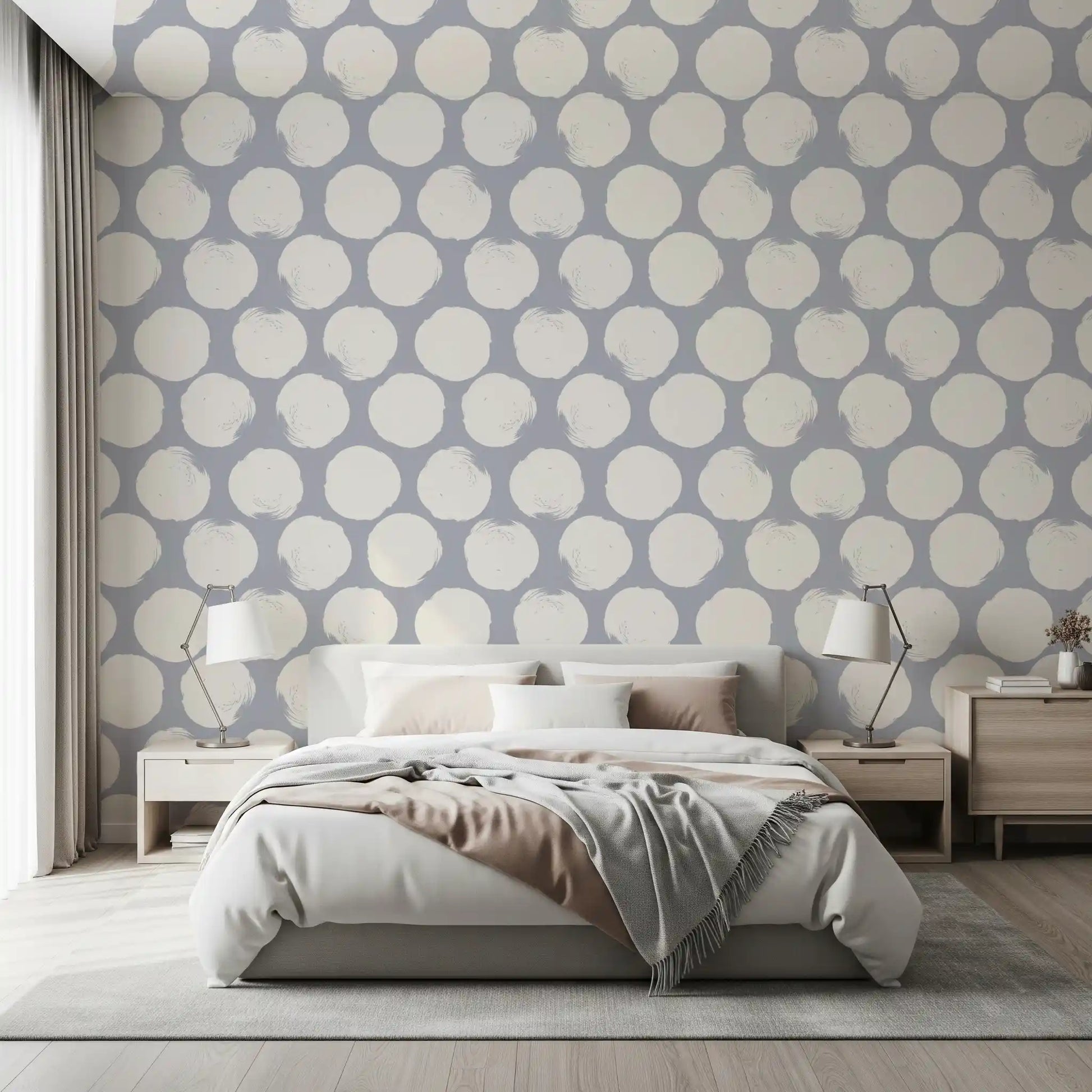 Minimalist Soft Dot Motif Wallpaper⁠