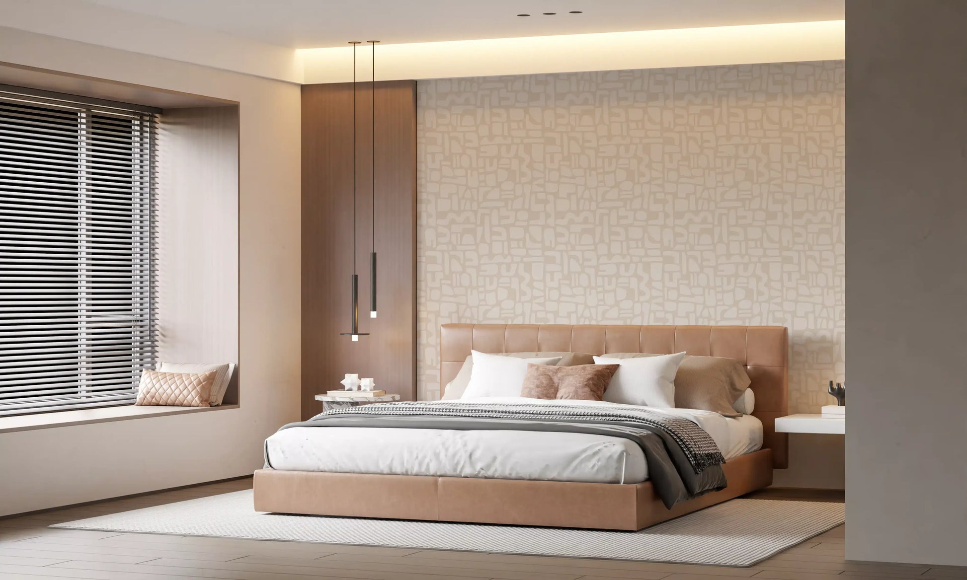 Minimalist Soft Geometric Shapes Wallpaper⁠